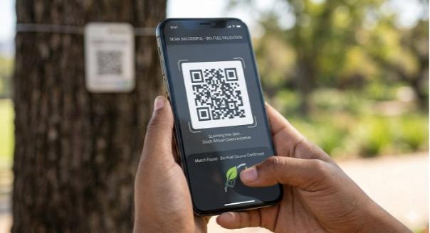Digital receipt with QR code on a phone